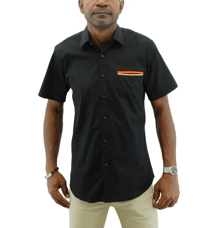 Year-End Clearance 13S1938BLACKE,  Oleg Cassini Men's S/Sleeve Solid Shirt