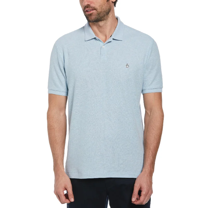 Online Exclusive Sticker Pete Daddy Short Sleeve Polo Shirt In Cool Blue Heather