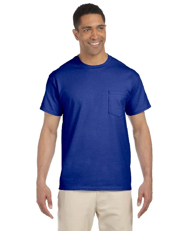Weekend Discounts You Deserve Gildan Ultra Cotton Pocket T-Shirt | Royal