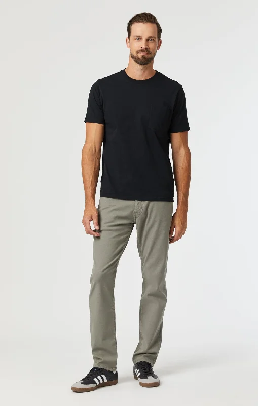 Weekend Discounts to Indulge In MARCUS SLIM STRAIGHT LEG IN PEWTER LUXE TWILL
