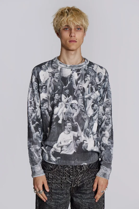 Lowest Price Crowd Print Jumper