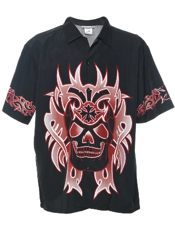 Reduced Rates Y2K Skull Print Shirt - L