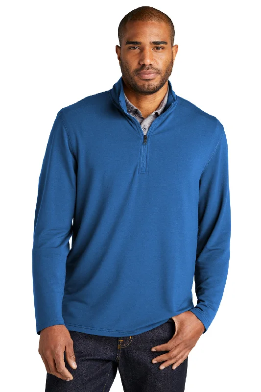 Limited Quantity Port Authority Mens Microterry Snag Resistant 1/4 Zip Sweatshirt - Aegean Blue Limited Quantity Port Authority Mens Microterry Snag Resistant 1/4 Zip Sweatshirt - Aegean Blue