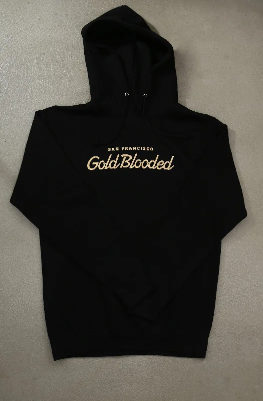 Weekend Shopping Made Better Gold Blooded Script (Men's Black Hoody)