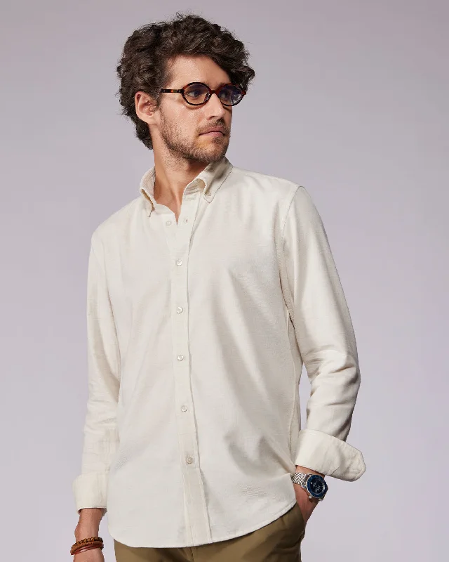 Daily Specials Ecru Melange Corduroy Shirt