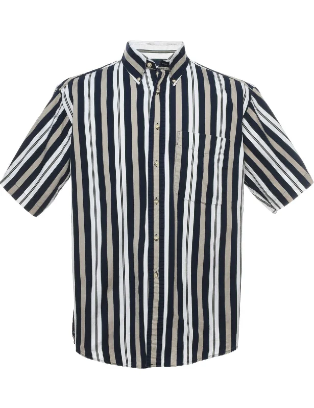 New Deal Trader Bay Striped Multi-Colour Shirt - M