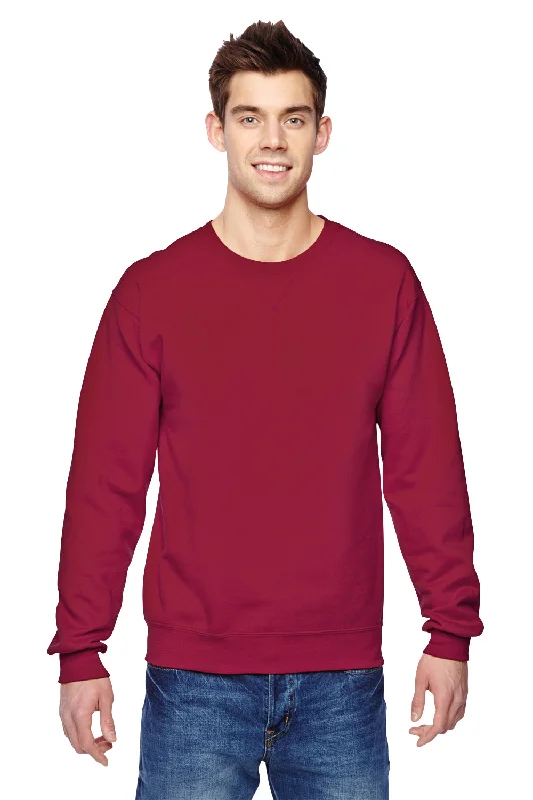 New Markdowns Fruit Of The Loom Mens Softspun Fleece Crewneck Sweatshirt - Cardinal Red - Closeout New Markdowns Fruit Of The Loom Mens Softspun Fleece Crewneck Sweatshirt - Cardinal Red - Closeout