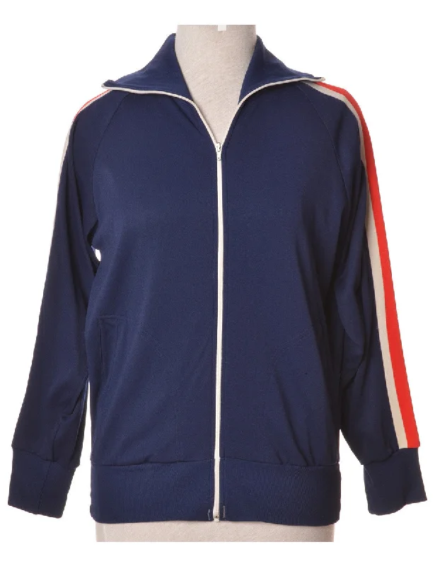 Crazy Savings Vintage Team Jacket Navy With Two Pockets