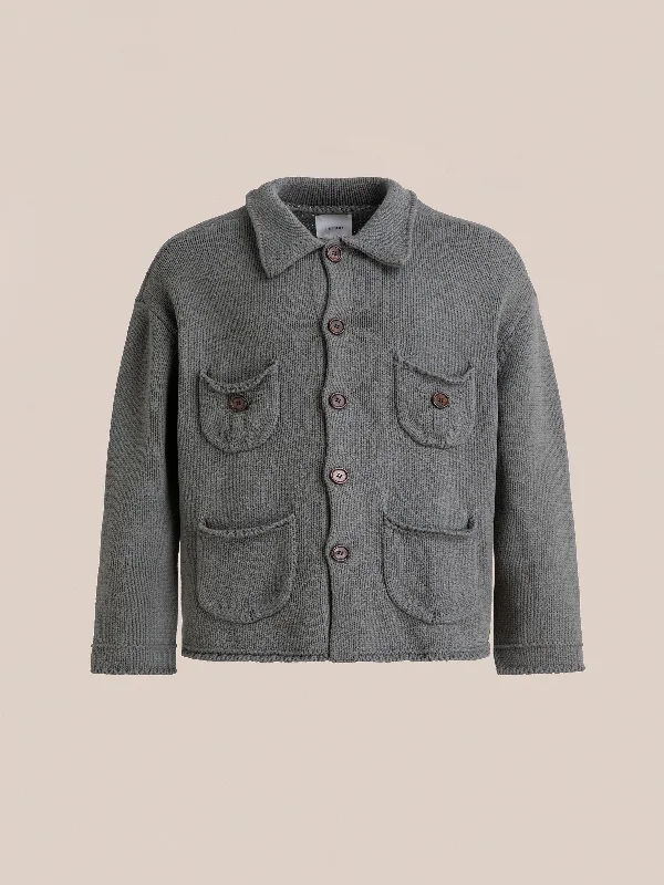 Early Bird Discount Hunter Knit Collared Cardigan