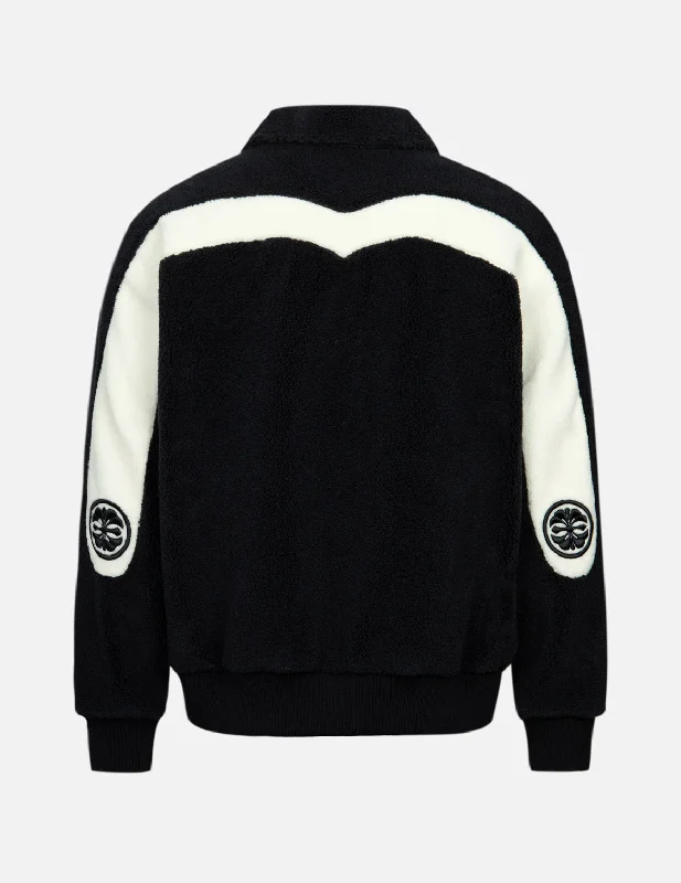 Special Offer Daicock Patchwork Loose Fit Sherpa Jacket