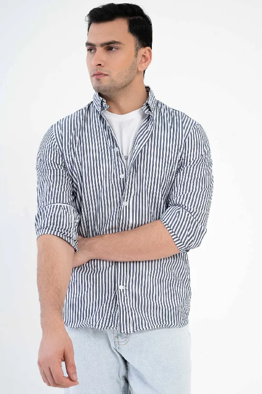 Weekend Deal Polo Republica Men's Striped Button Down Casual Shirt