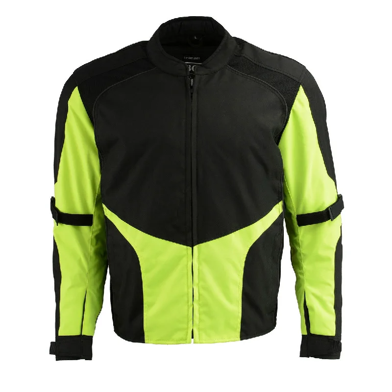 Great Deals M Boss Motorcycle Apparel BOS11706 Men's Black/Hi-Vis Green Nylon Motorcycle Racer Jacket with Armor Protection Great Deals M Boss Motorcycle Apparel BOS11706 Men's Black/Hi-Vis Green Nylon Motorcycle Racer Jacket with Armor Protection