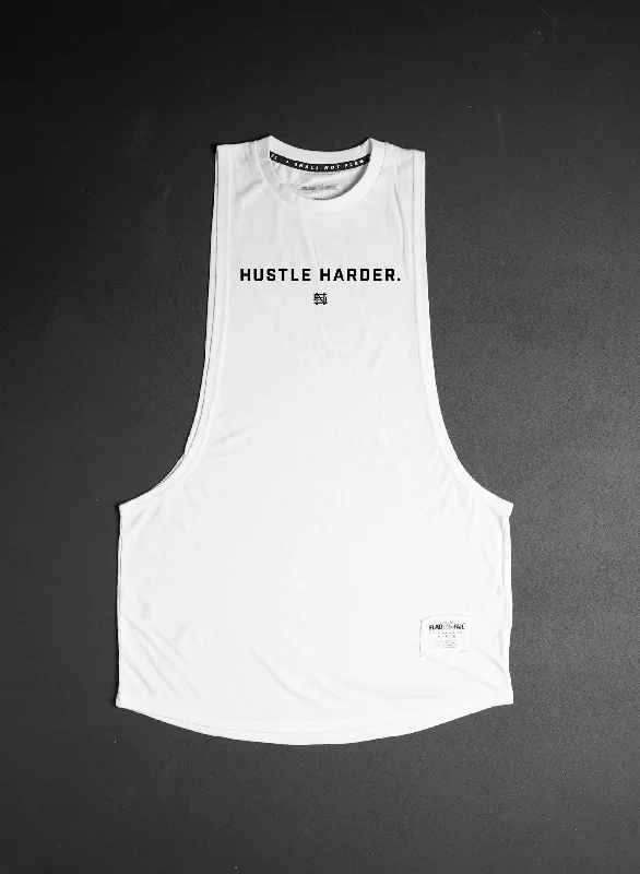 Bargain Prices HUSTLE HARDER BRO TANK - WHITE
