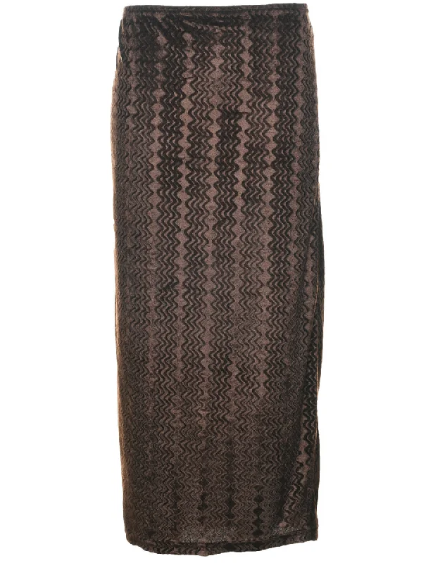 Stock Clearance Velvet Pencil Skirt - S