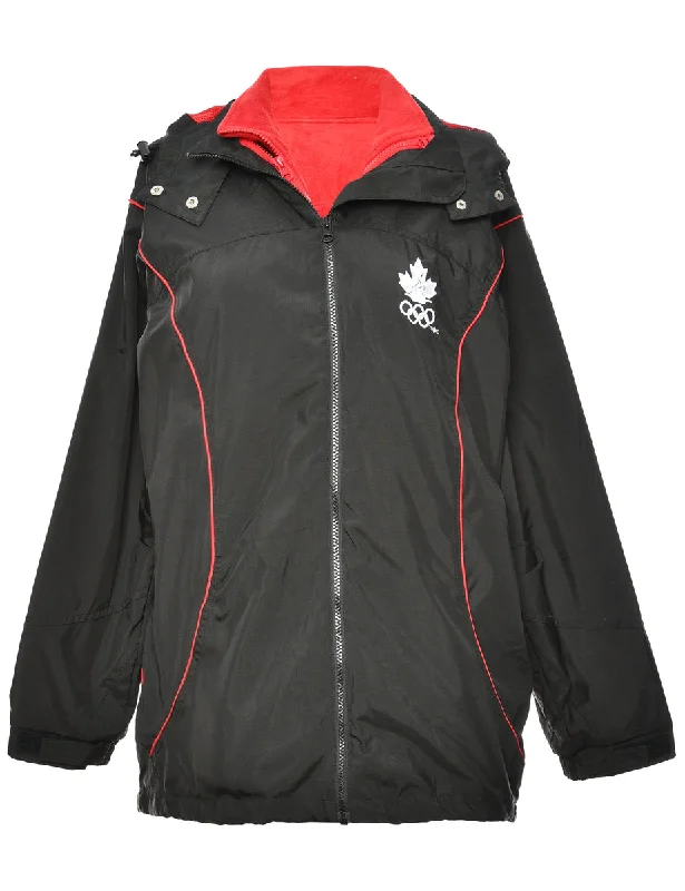 Exclusive Offer Zip Front Black & Red Canada Mountaineering Jacket - L