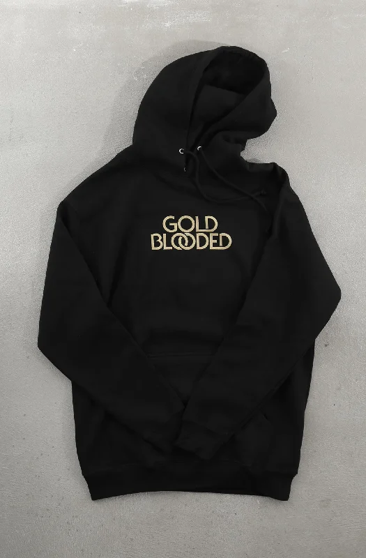 Price Drop Gold Blooded Serif (Men's Black Hoody)
