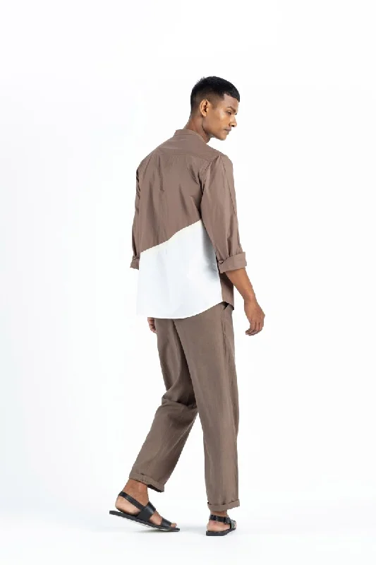 Early Bird Discount Engineered Back Shirt- Cedar