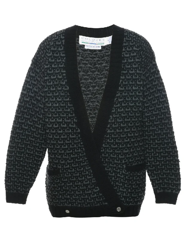 Weekend Bargains to Grab Wool Dark Grey Cardigan - M