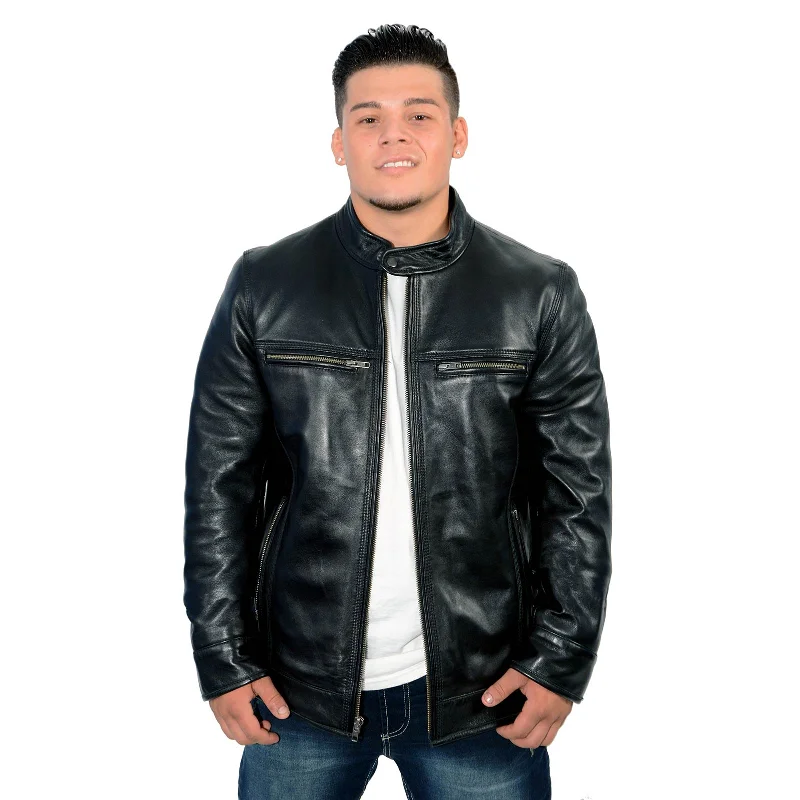 YEAR-End Clearance Milwaukee Leather Men's Cafe Racer Black Premium Lambskin Motorcycle Fashion Leather Jacket SFM1800 YEAR-End Clearance Milwaukee Leather Men's Cafe Racer Black Premium Lambskin Motorcycle Fashion Leather Jacket SFM1800
