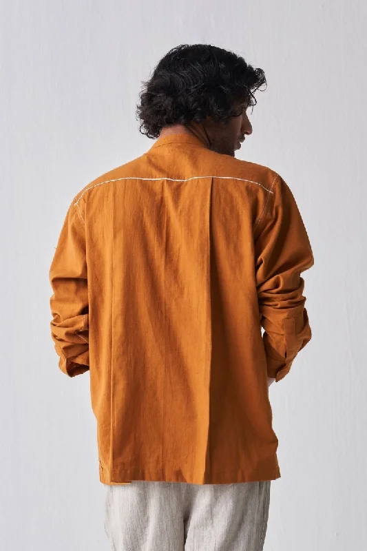 Price Drop Double Patch Pocket Shirt - Rust