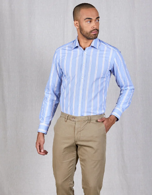 Weekend Offers That Tempt London Bold Blue Stripe Shirt