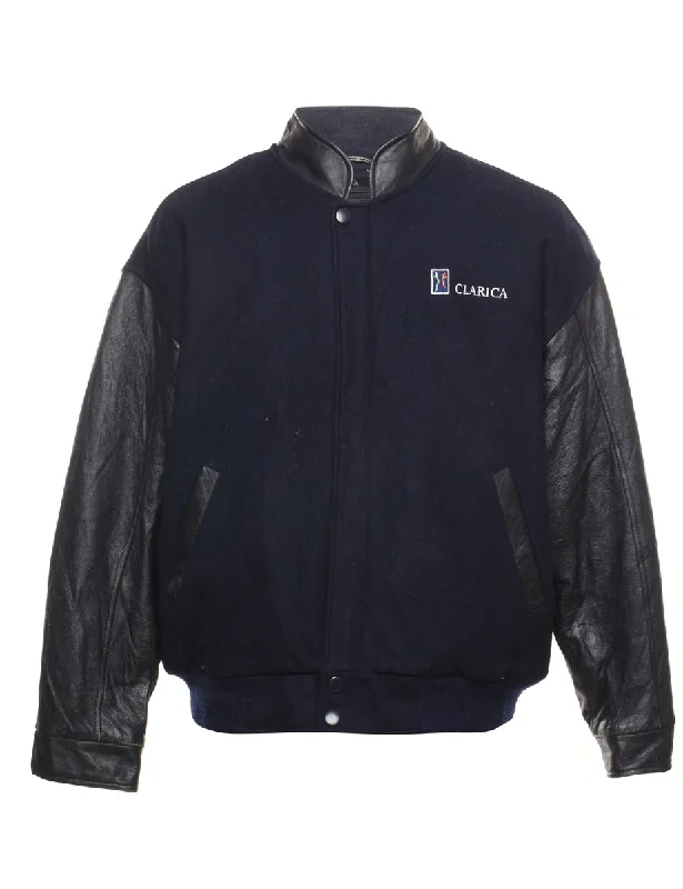 Weekend Discounts to Snag Two-Tone Navy & Black Team Jacket - M