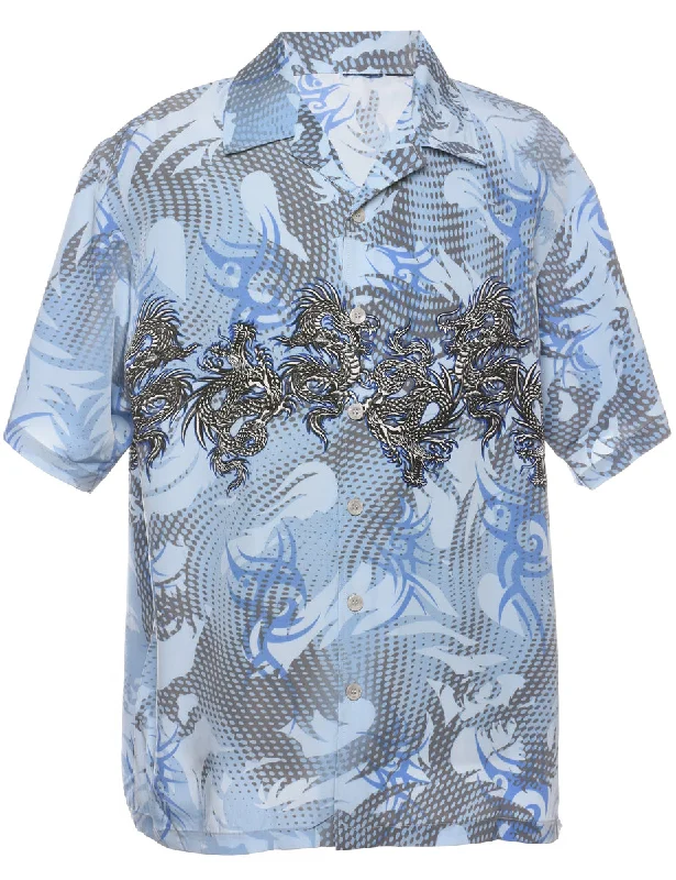 Discount Mania Y2K Dragon Print Shirt - L