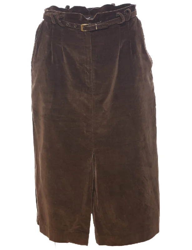Stock Up and Save Velvet A-line Skirt - M
