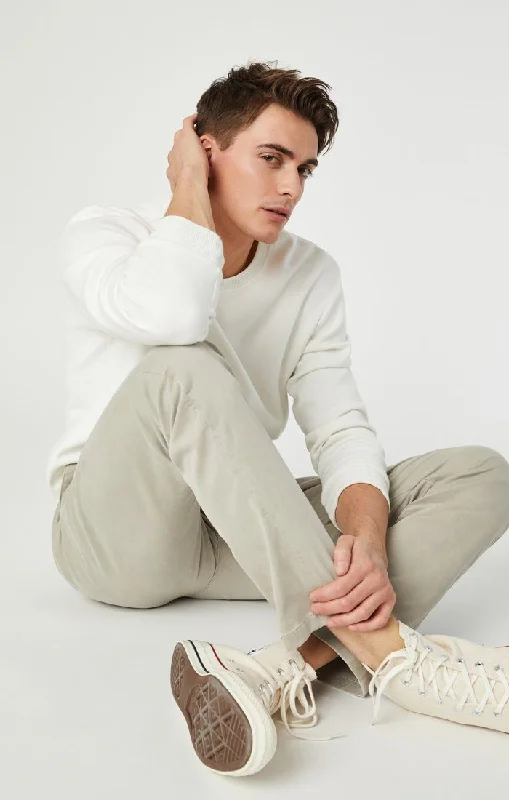 Weekend Specials to Snag JOHNNY SLIM LEG CHINO IN STONE GREY SATEEN