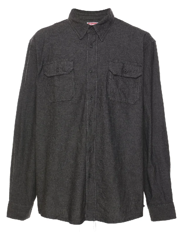 Don't Wait Wrangler Dark Grey Denim Shirt - XL