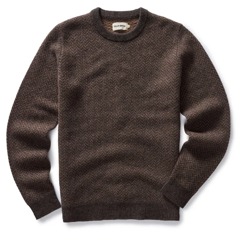 Online Exclusive The Eddy Crew in Coffee Herringbone