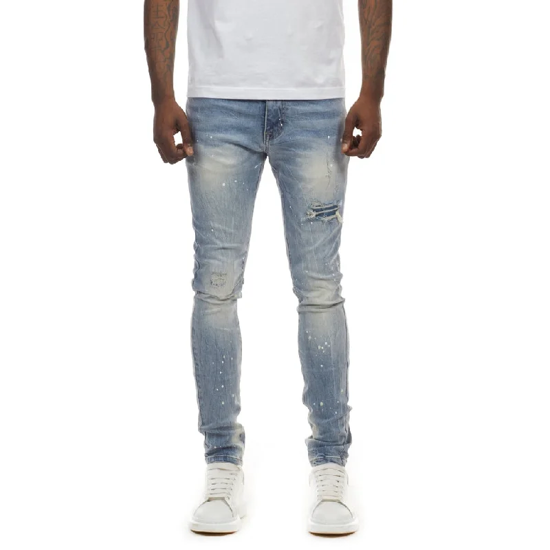 Mega Sale Super Skinny Rip and Repair Jeans - Franklin Blue