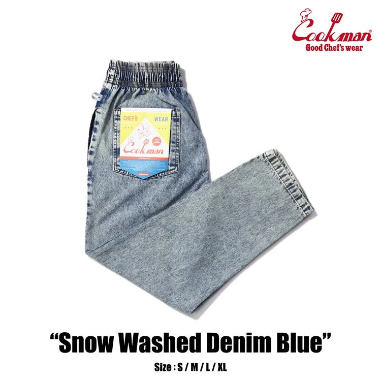 Super Bargain Cookman Chef Pants - Snow Washed Denim : Blue