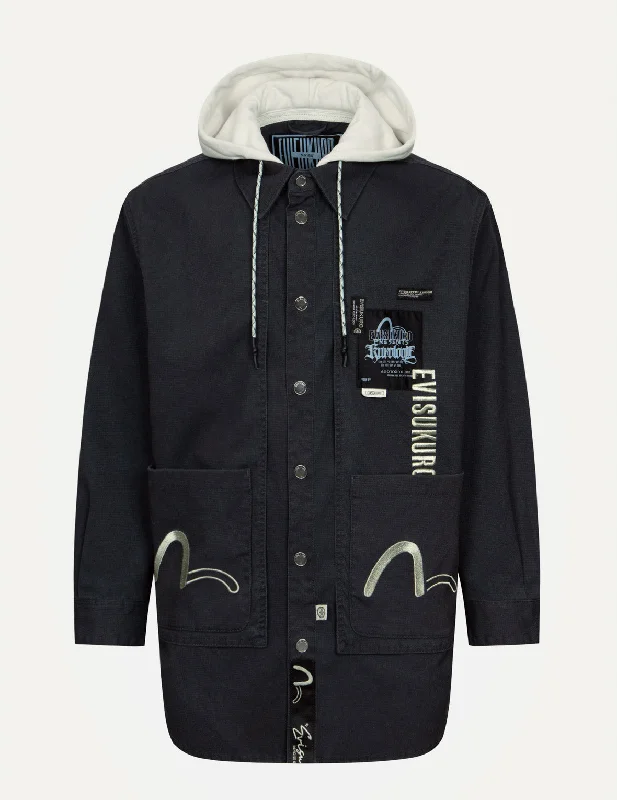 Lowest Price Mock 2-in-1 Pigment Dyed Loose Fit Jacket