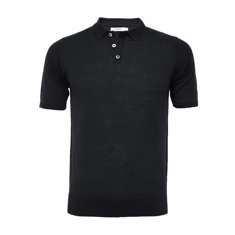 Deal of the Day Silk Polo Shirt 3 Buttons black