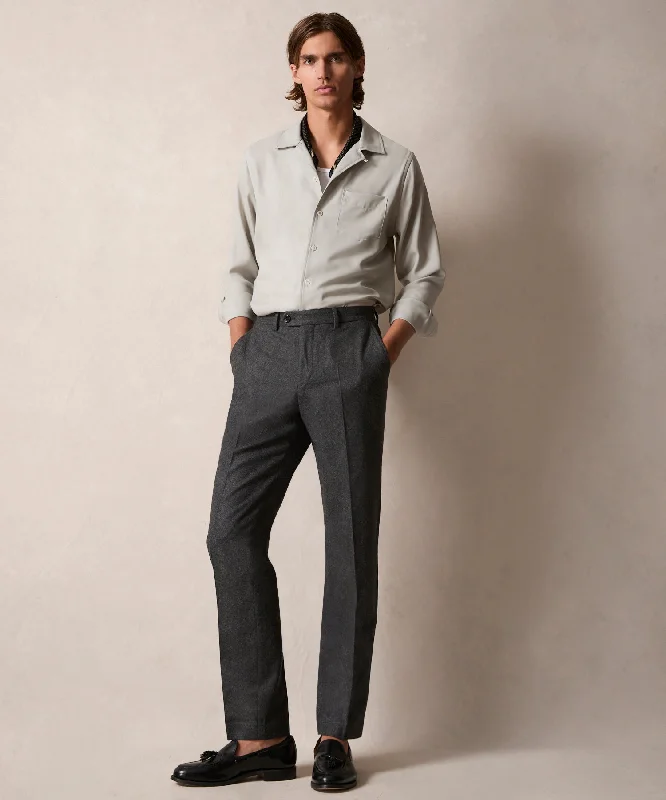 Take Advantage Italian Flannel Sutton Trouser in Charcoal