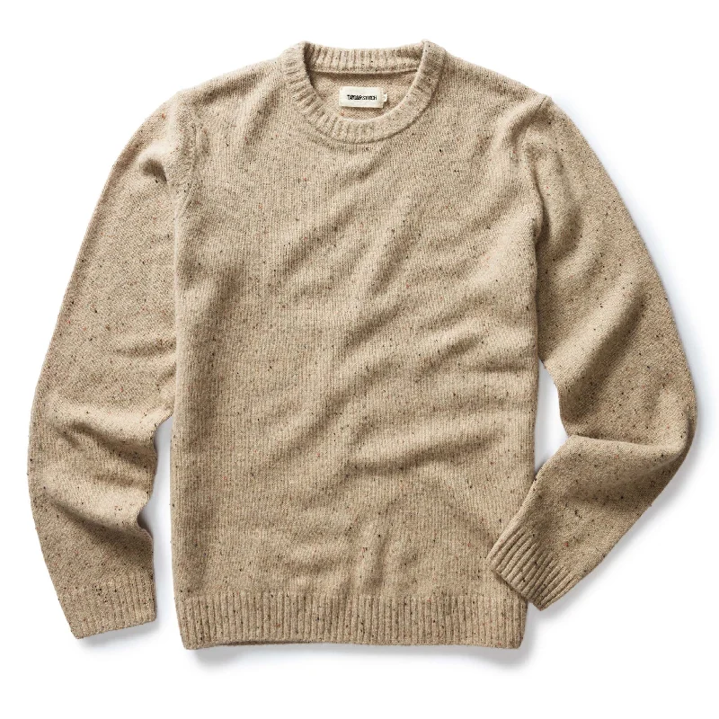 Don't Miss The Lodge Sweater in Sand Donegal