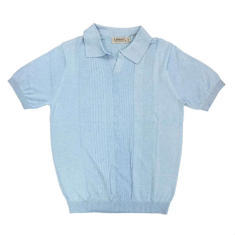 Price Reduction Lavane Fancy Johnny Collar Polo Short Sleeve - Sky
