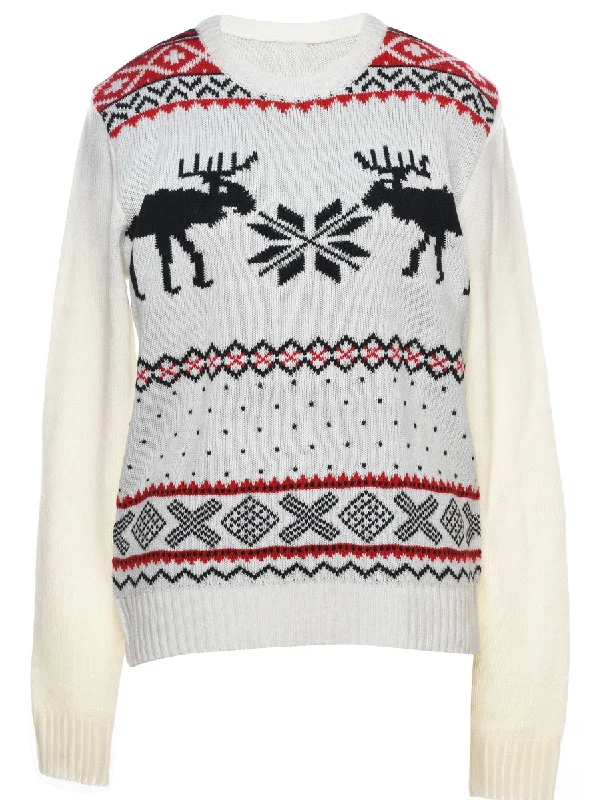 Price Slash White Jumper - M