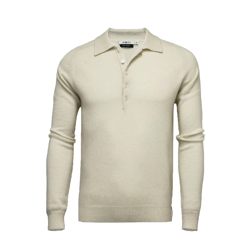 Year-End Sale Cashmere Polo Neck Sweater Porter Woolwhite