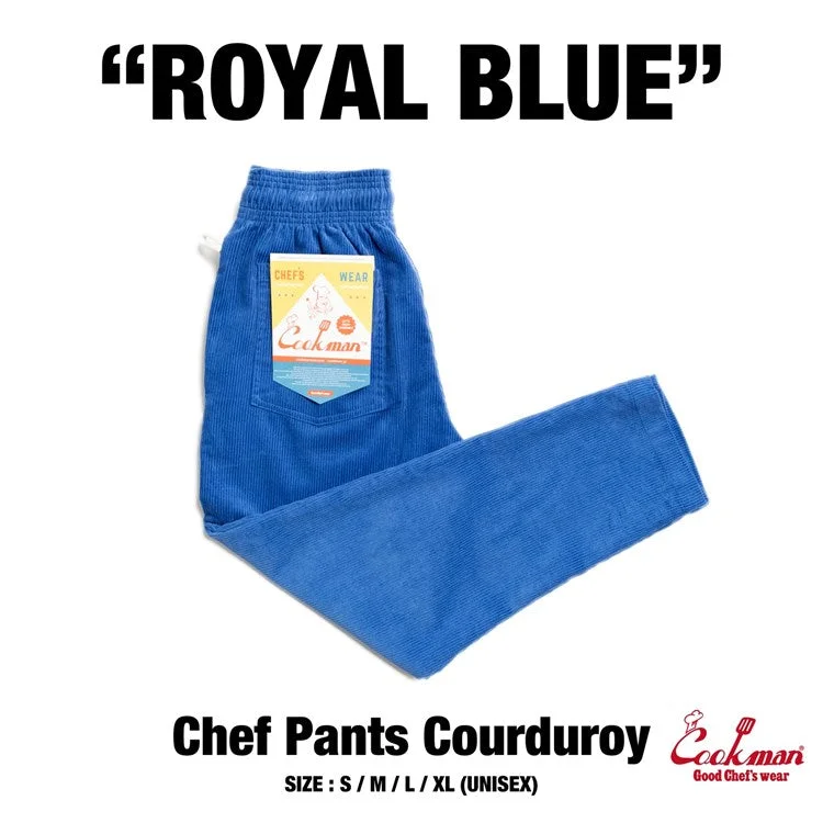 Unmissable Offer Cookman Chef Pants - Corduroy : Royal Blue
