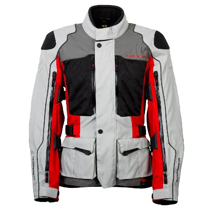 Deal of the Week Scorpion Yosemite XDR Men's Grey/Red Textile Jacket with Armor