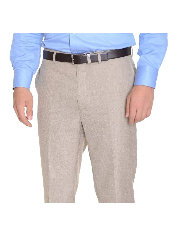 Major Savings Men's Calvin Klein Body Slim Fit Tan Light Brown Flat Front Washable Dress Pants