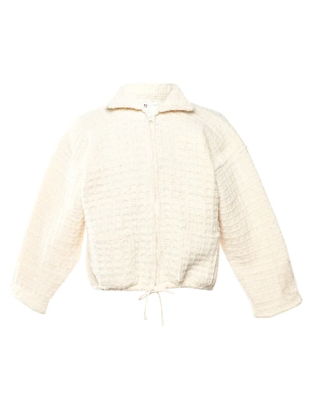 Markdown Sale Zip Front Cardigan - S