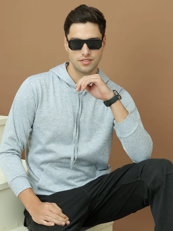 Weekend Deals to Make You Happy VimaL Jonney Regular Fit Grey Solid Hoodie For Men Weekend Deals to Make You Happy VimaL Jonney Regular Fit Grey Solid Hoodie For Men