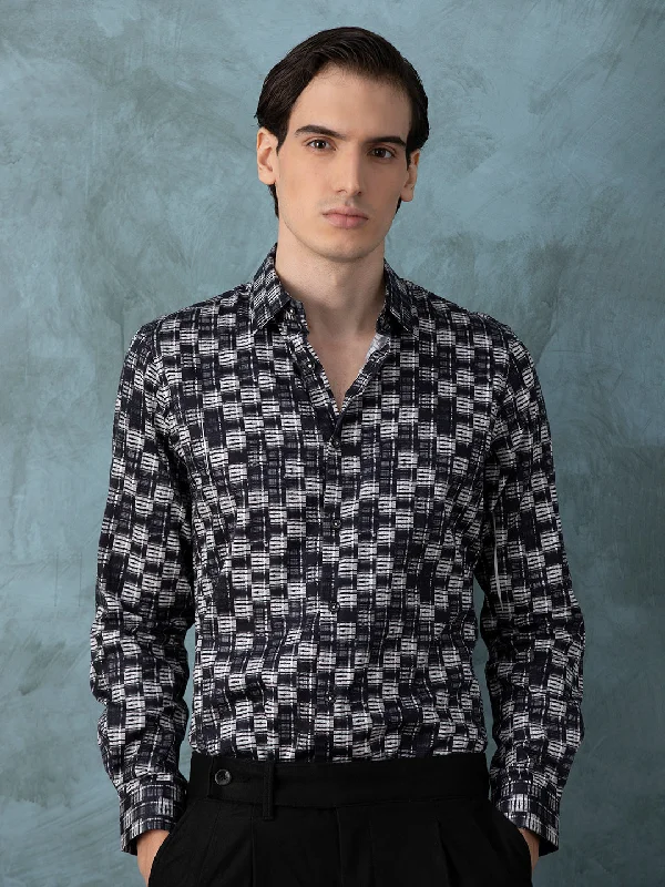 Price Meltdown Black Printed Shirt