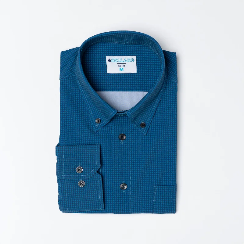 Weekend Bargains to Indulge In Range Shirt - Dark Blue w/ Navy Check