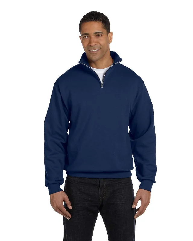 Price Drop Alert Jerzees NuBlend 50/50 Quarter-Zip Cadet Collar Sweatshirt | J Navy