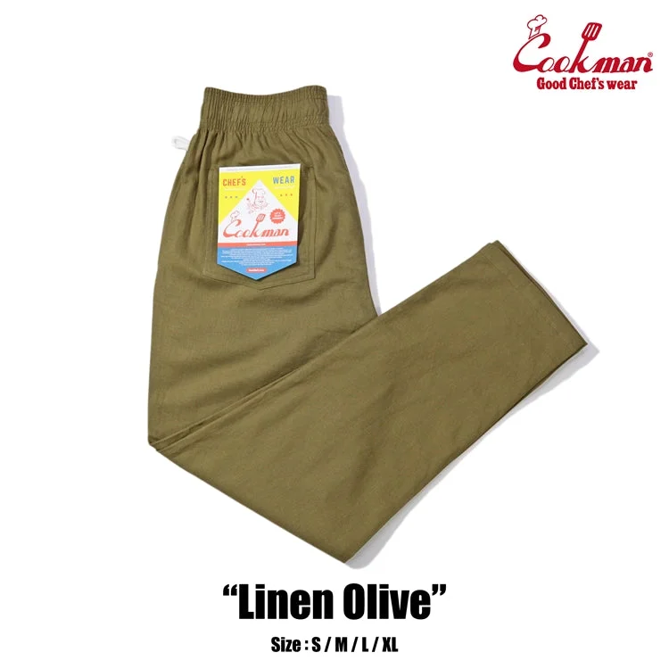 Final Clearance Cookman Chef Pants - Linen : Olive