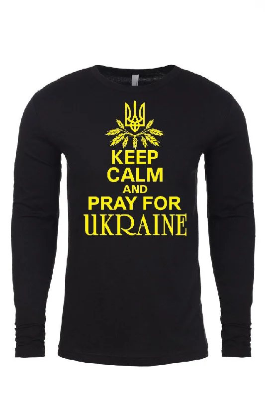 Huge Discounts Adult long sleeve shirt "Keep calm and pray for Ukraine"